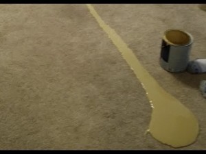 #7 SCOTCHGUARD FAIL – Not a great way to test the Scotchguard ability of your carpet.